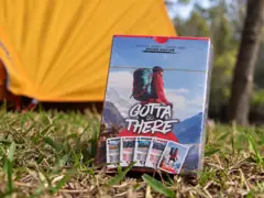 The deck in front of a tent